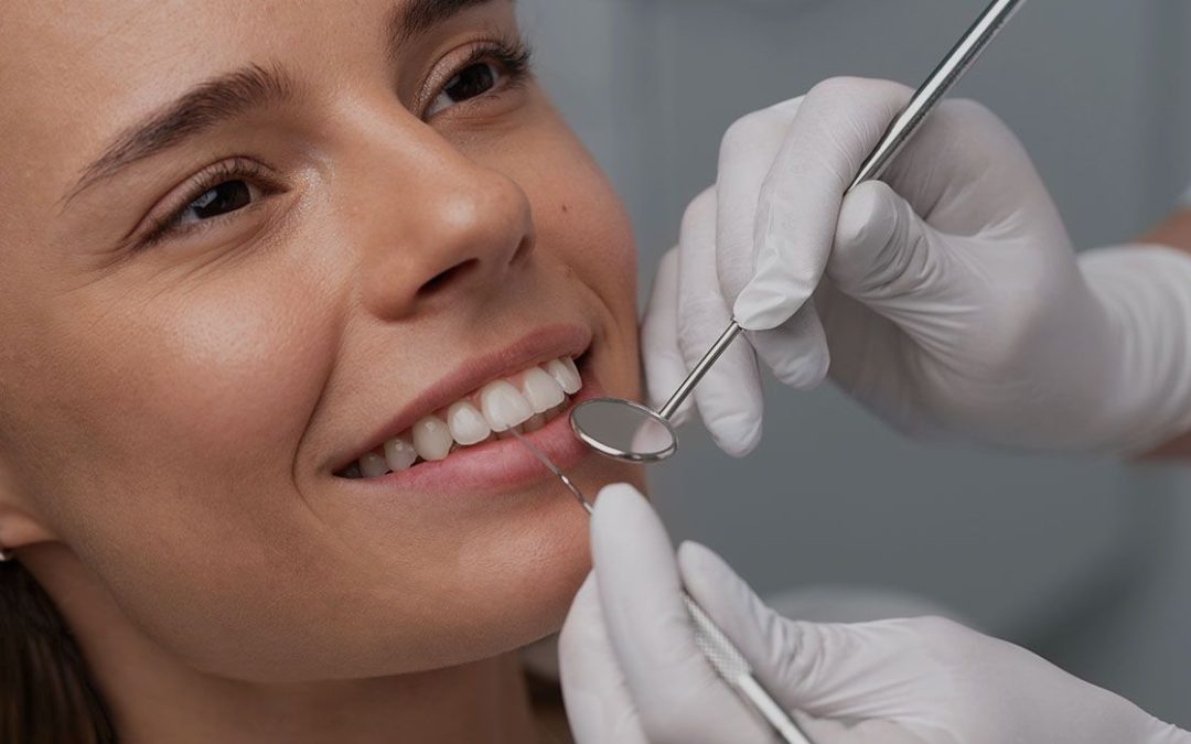 close up dentist with instruments