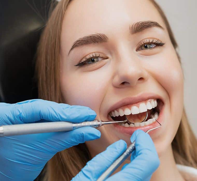 Patient Sitting Armchair Dental Treatment