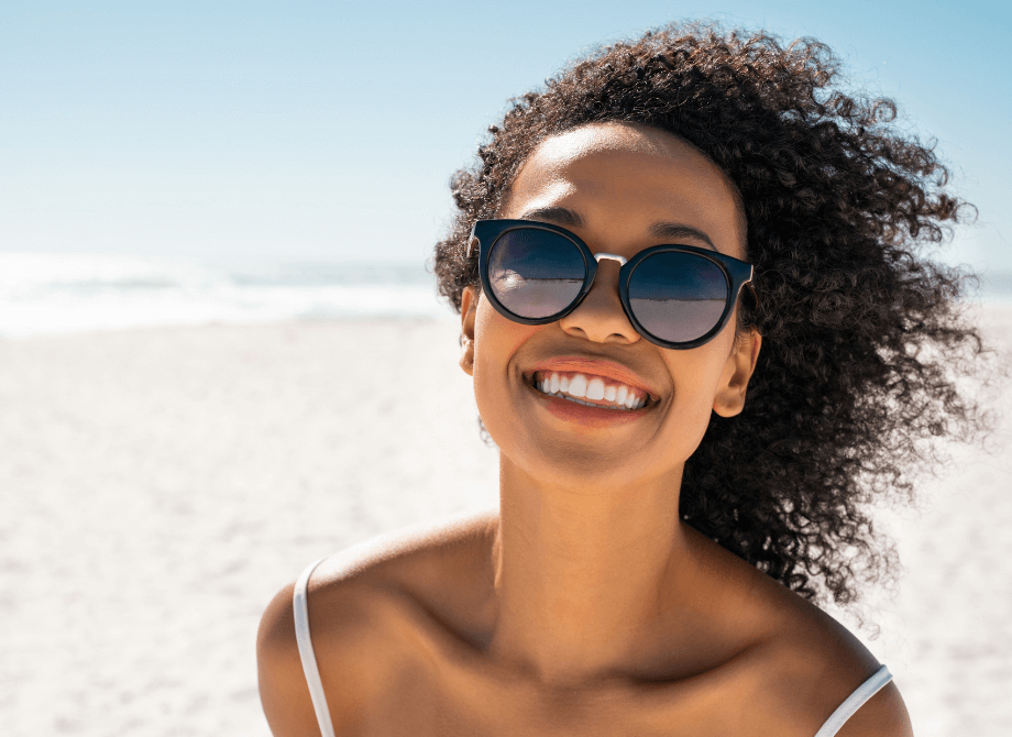 beautiful women near beach